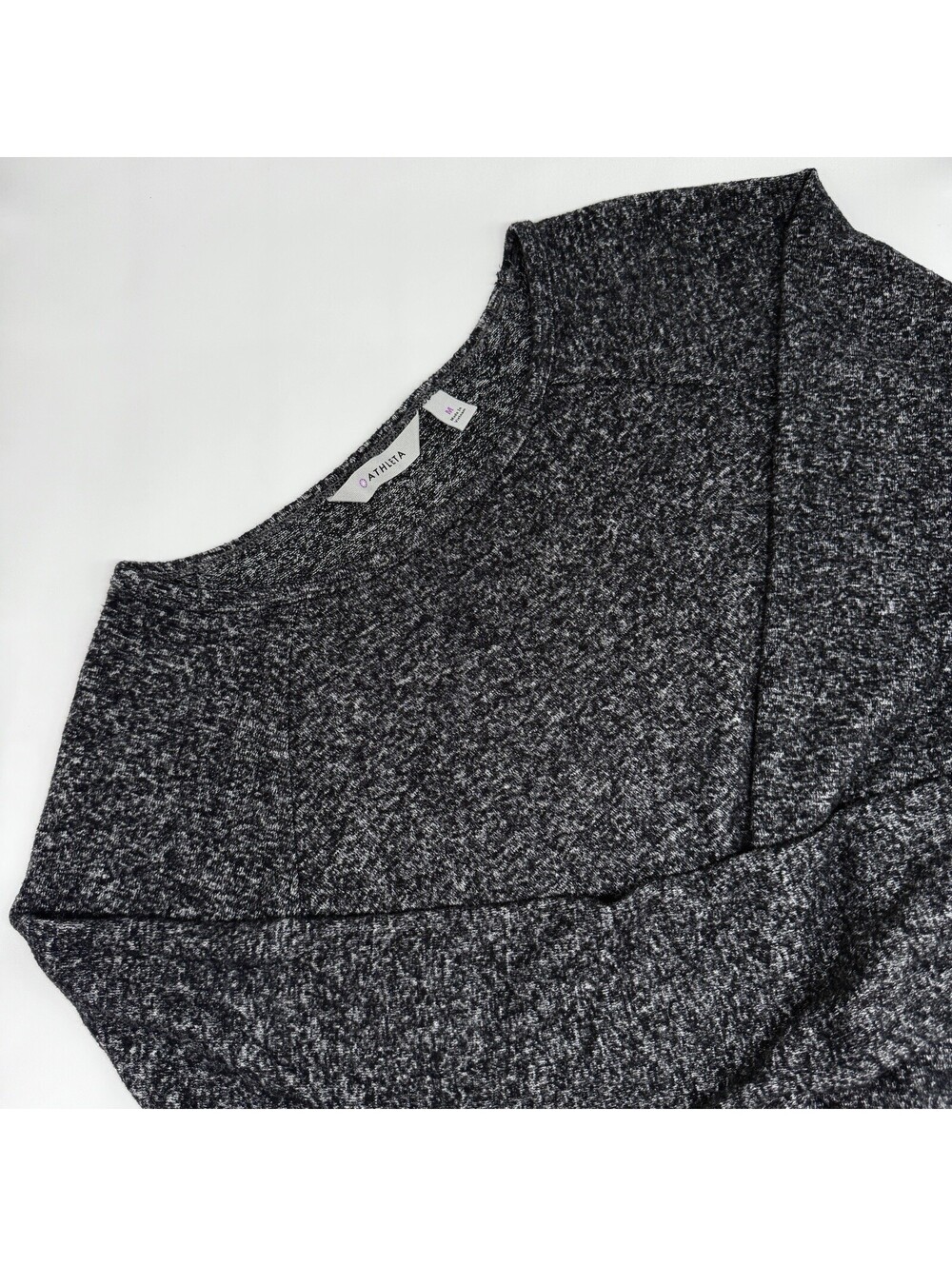 Athleta Solitude Rutched Waist Dress Cozycore Athleisure Heather Grey M